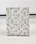 Floral Paper Gift Bag with Ribbon Handles — 19.5 × 24.5 × 9.5 cm — 1 Pc