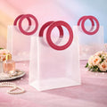 Round-Handle Translucent Gift Bag — Large, 24 × 12.5 × 27.5 cm — 1 Pc
