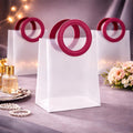Round-Handle Translucent Gift Bag — Medium, 22 × 21 cm — 1 Pc