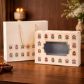 White Printed Hamper Box with Bag Cover — 10 × 3 × 8 inches — 1 Pc
