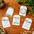 Botanical Thank You Gift Tag with String — 4 × 7 cm — 1 Pc