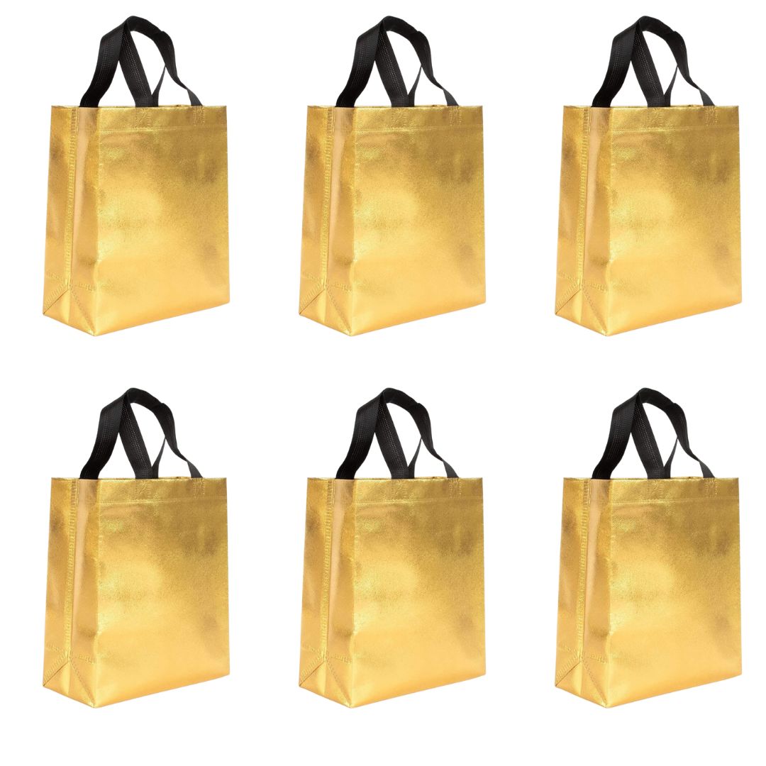 Gold Non-Woven Gift Bag — 29 × 22 cm — 1 Pc