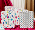 Geometric Print Paper Gift Bag — Large — 1 Pc
