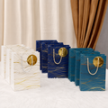 Wave Print Paper Gift Bag — Small, 23 × 18 × 10 cm — 1 Pc