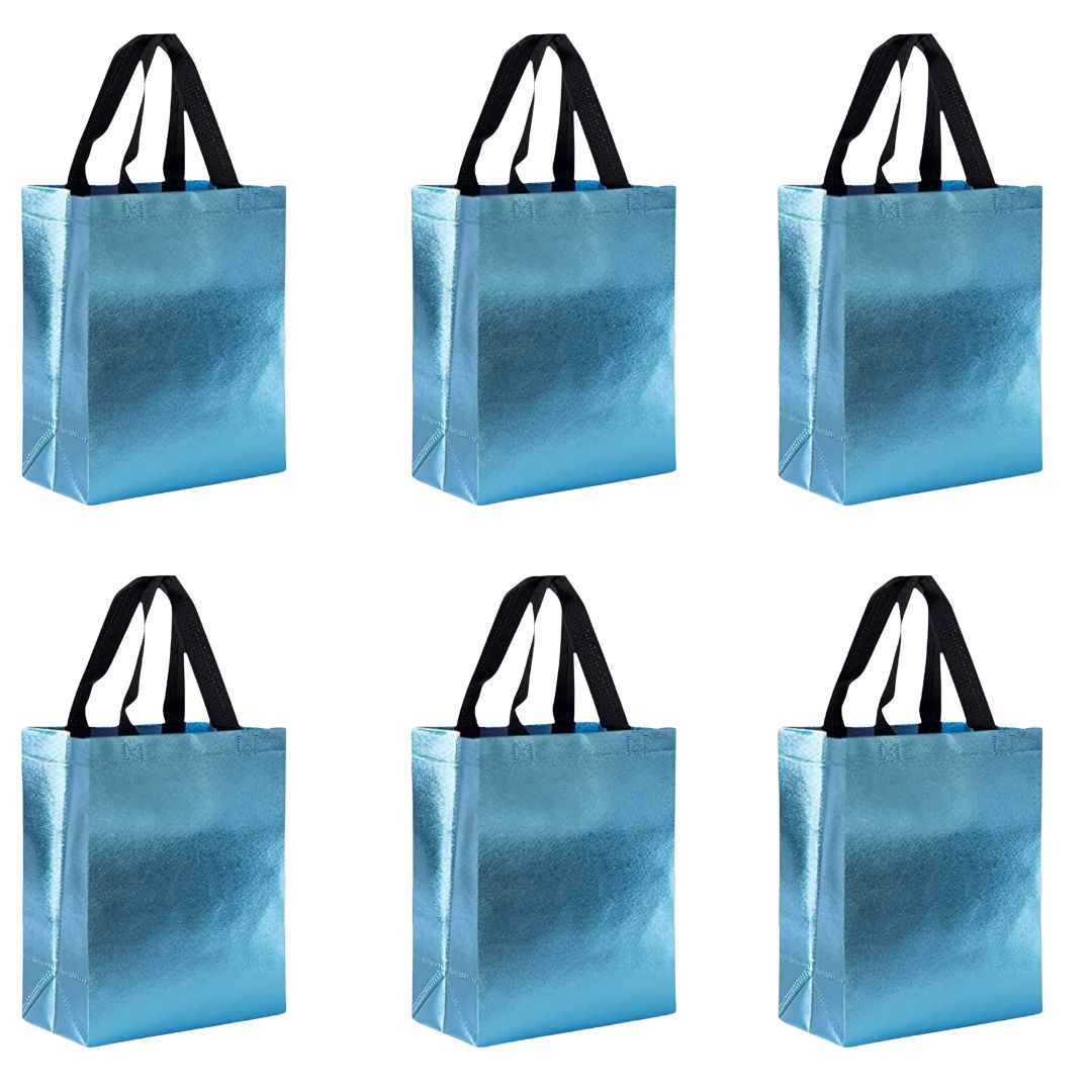 Blue Non-Woven Gift Bag — Small, 22 × 21.5 cm — 1 Pc