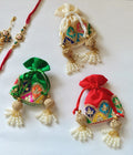 Embroidered Drawstring Potli — 10 × 7.5 cm — 1 Pc