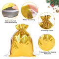 Gold Metallic Drawstring Gift Pouch — 24 × 32 cm — 1 Pc