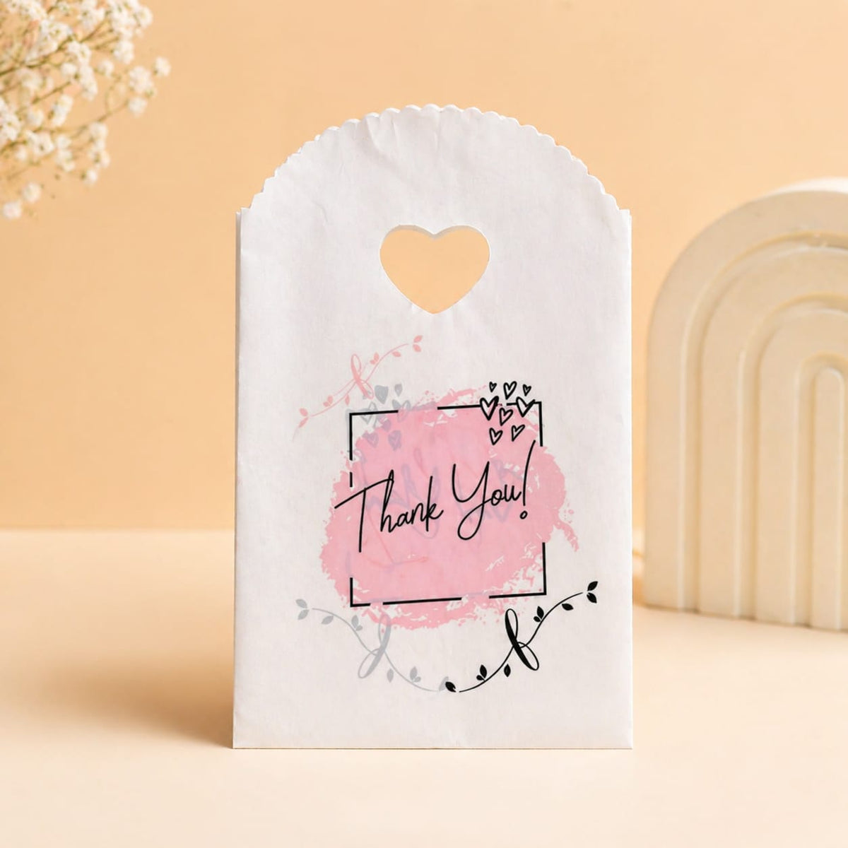 Printed Korean Gift Pouch — 19 × 14 cm — 1 Pc