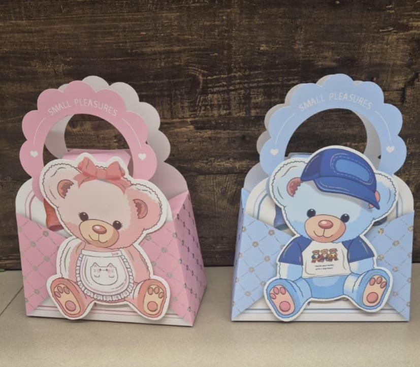 Teddy Theme Paper Gift Bag — 10 × 8 × 4 inches — 1 Pc