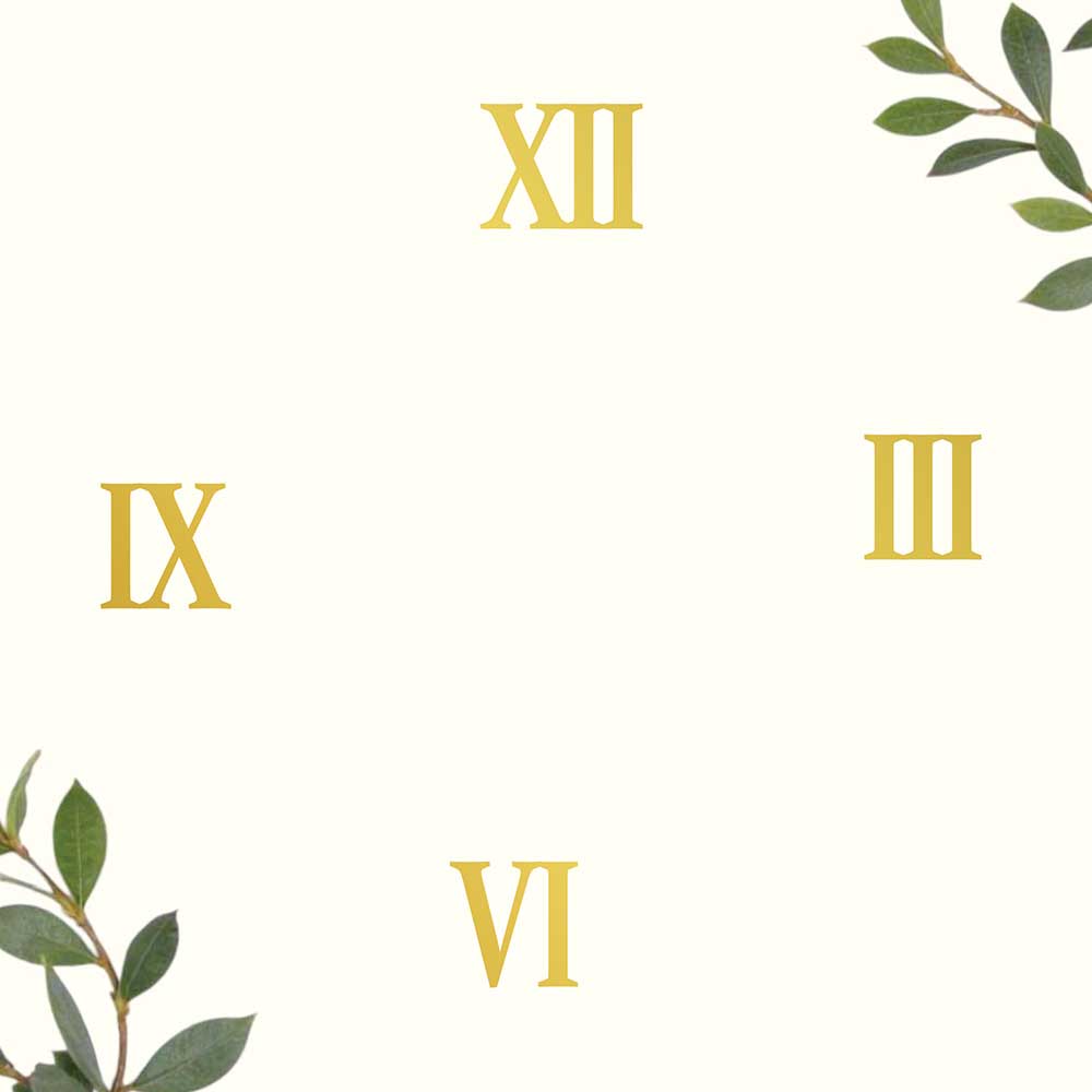 Golden Acrylic Cutting Roman for Resin Art Clock