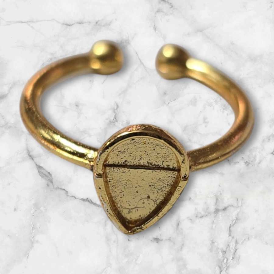 Ring Base Pointed Golden 5pc for Resin Art (TR130) 3