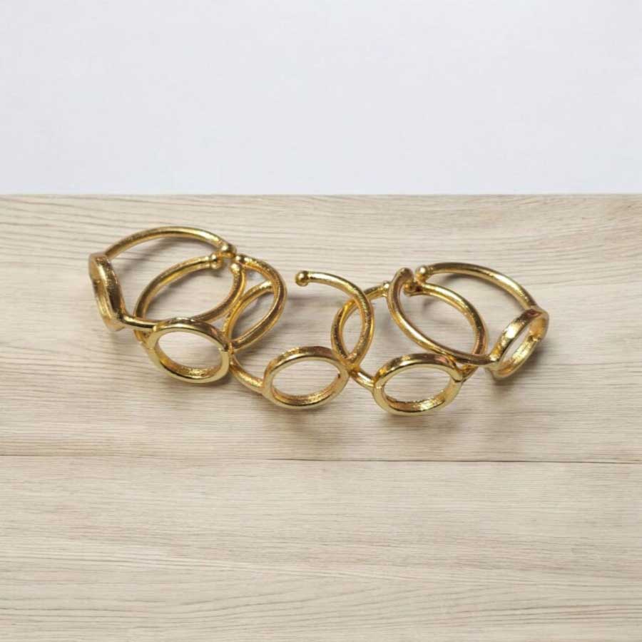 Ring Base Round Pointed Golden 5pc for Resin Art (TR131) 2