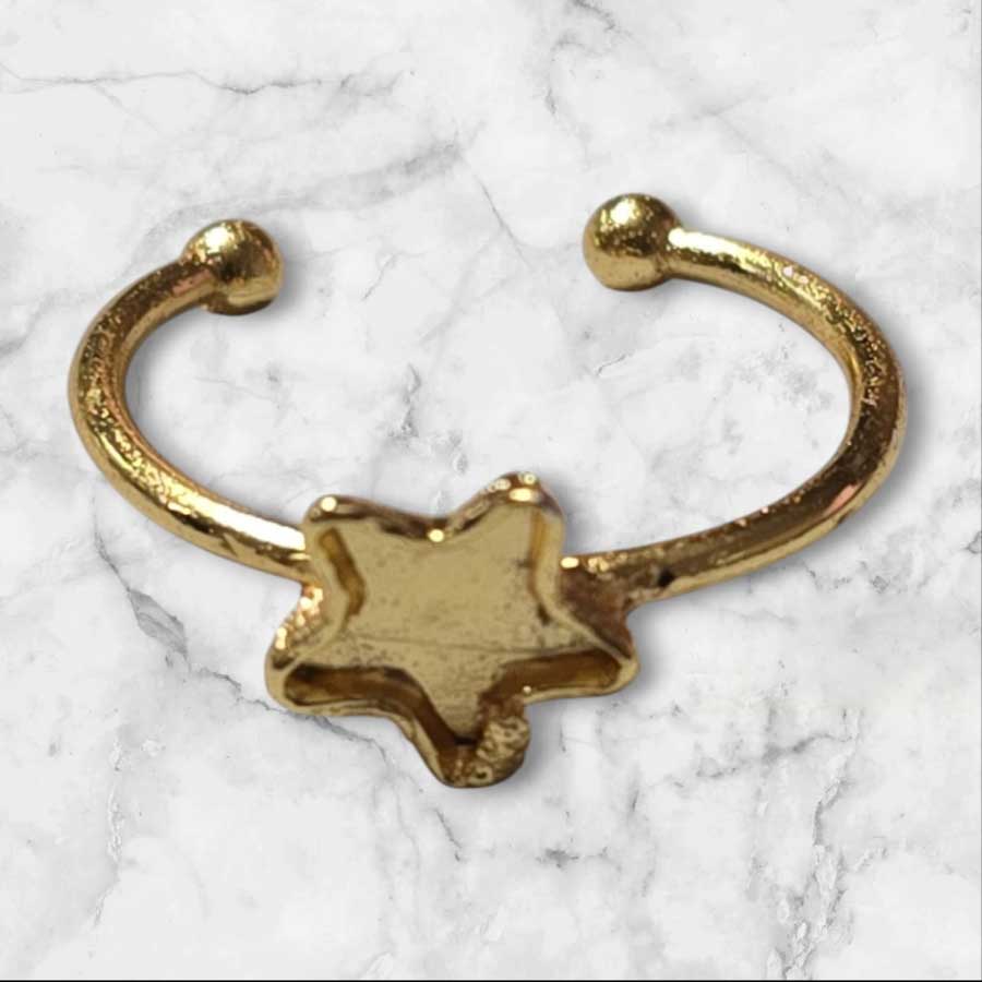 Ring Base Star Pointed Golden 5pc for Resin Art (TR132) 3