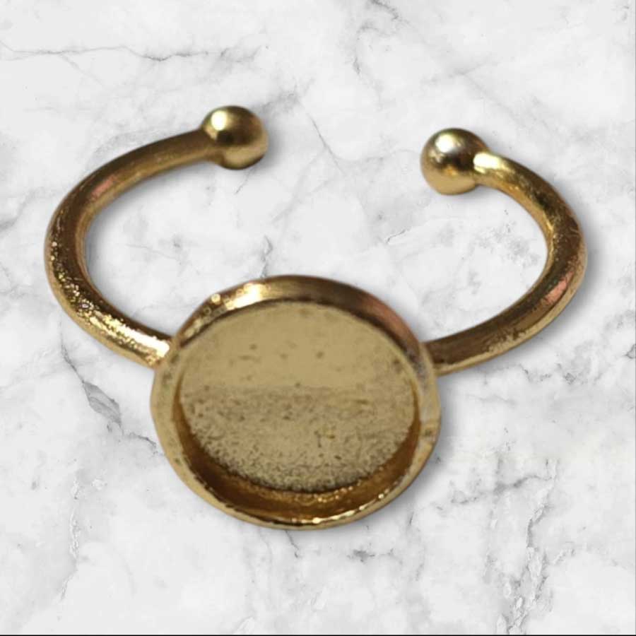 Ring Base Round Pointed Golden 5pc for Resin Art (TR133) 3