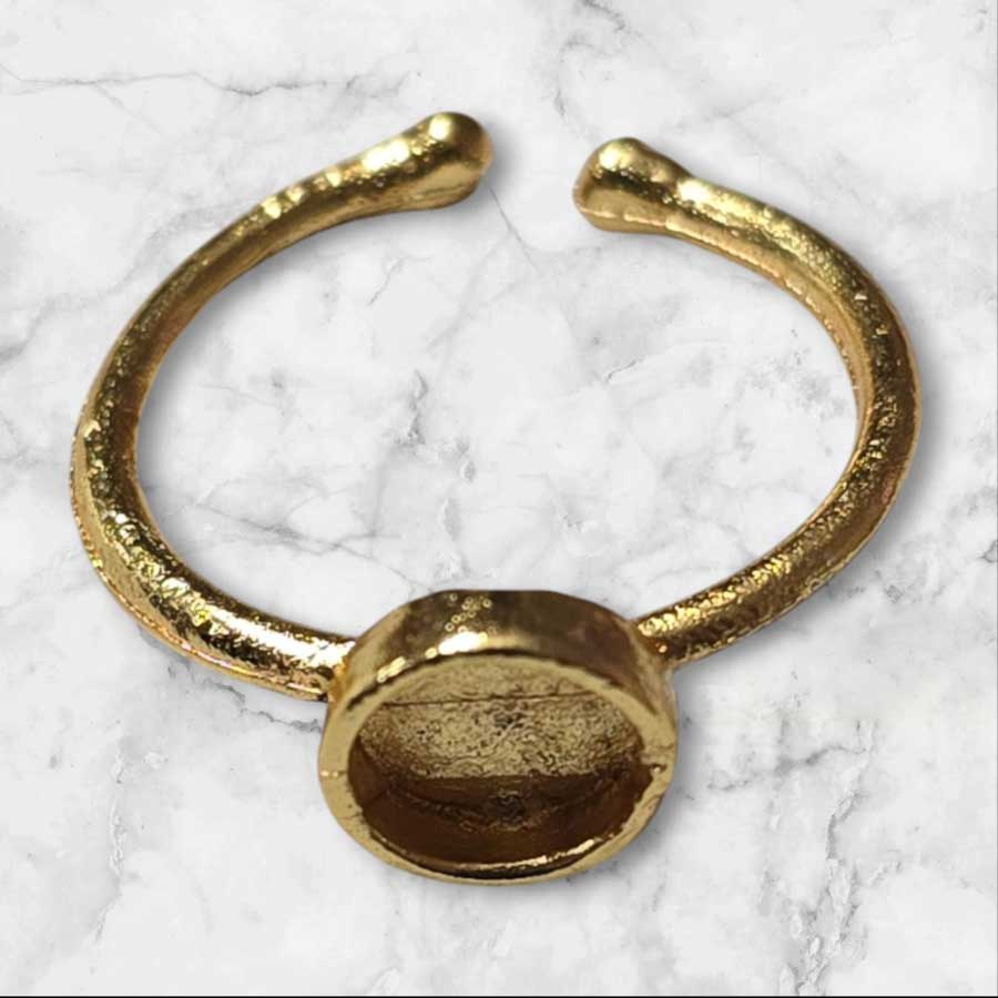 Ring Base Round Pointed Golden 5pc for Resin Art (TR137) 3