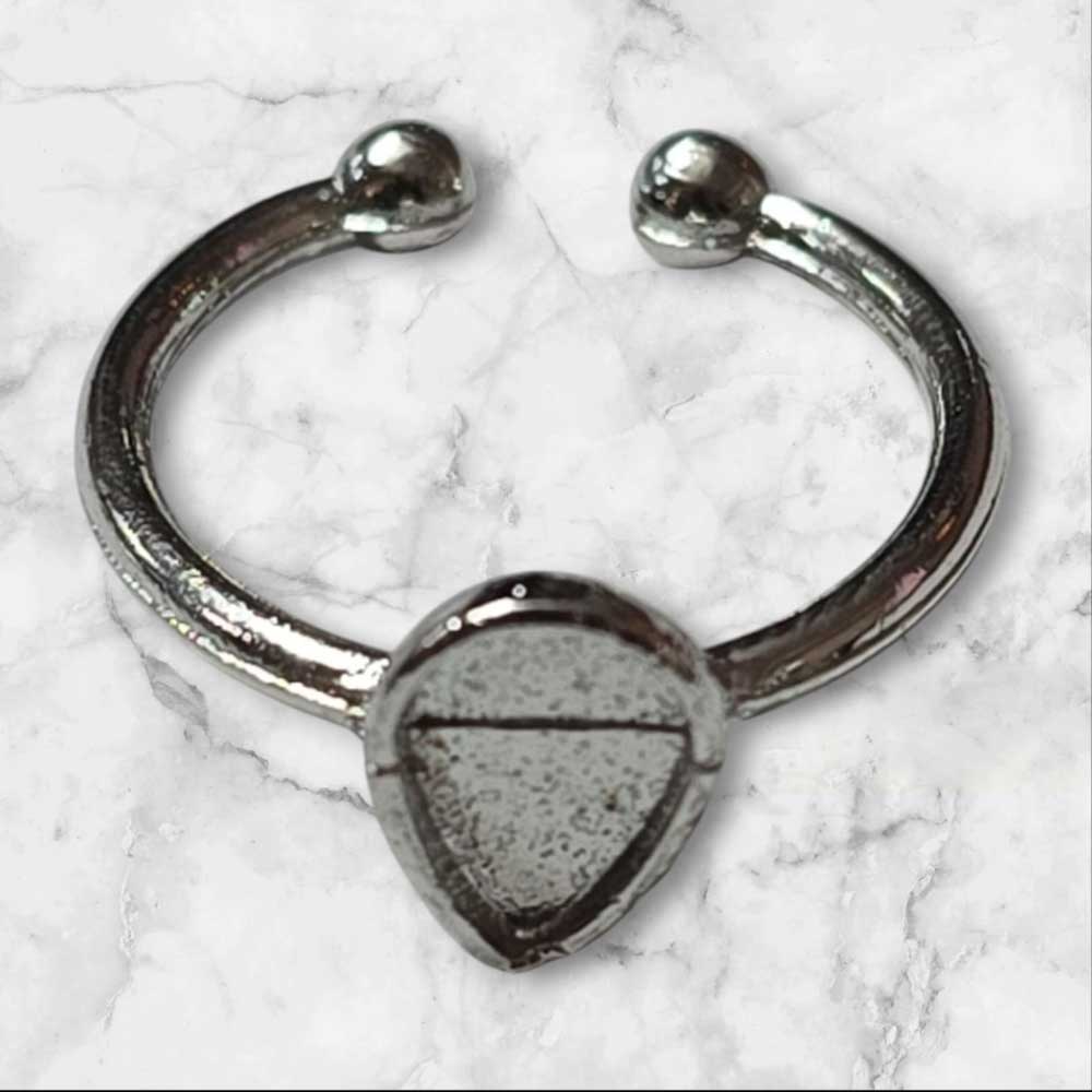 Ring Base Pointed Silver 5pc for Resin Art (TR150) 3