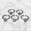 Ring Base Pointed Silver 5pc for Resin Art (TR150)