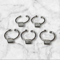 Ring Base Square Pointed Silver 5pc for Resin Art (TR151)