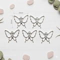 Butterfly Silver Metal Bezel Charms for Resin Jewelry & Crafting (5pc) (TR182)