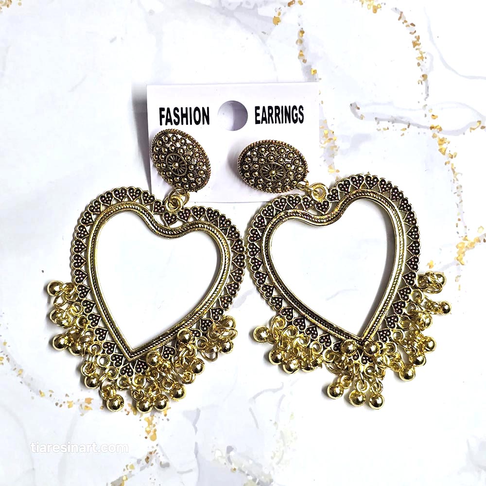Jhumka Earring Bezels Golden For Resin Art (211) 2