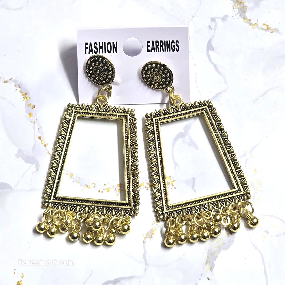 Jhumka Earring Bezels Golden For Resin Art (216) 2
