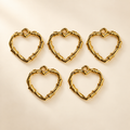 Rustic Golden Heart Bezel Frames Pack of 5 - Premium Product Image - TR360