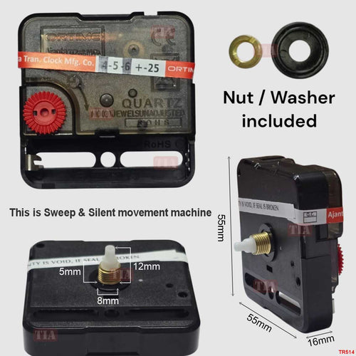 12mm Sweep and Silent Clock Machine (TR514)