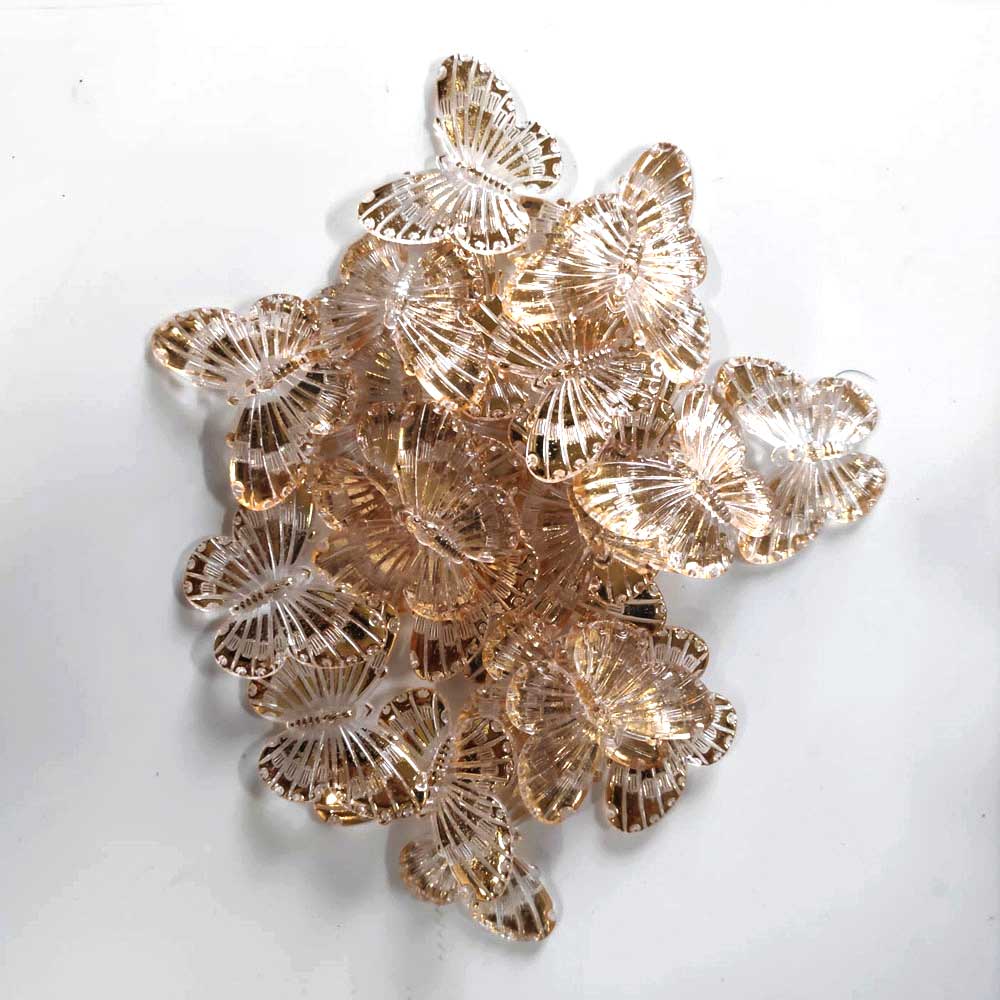 Acrylic Butterfly Gold Frame 50gram (TR957)