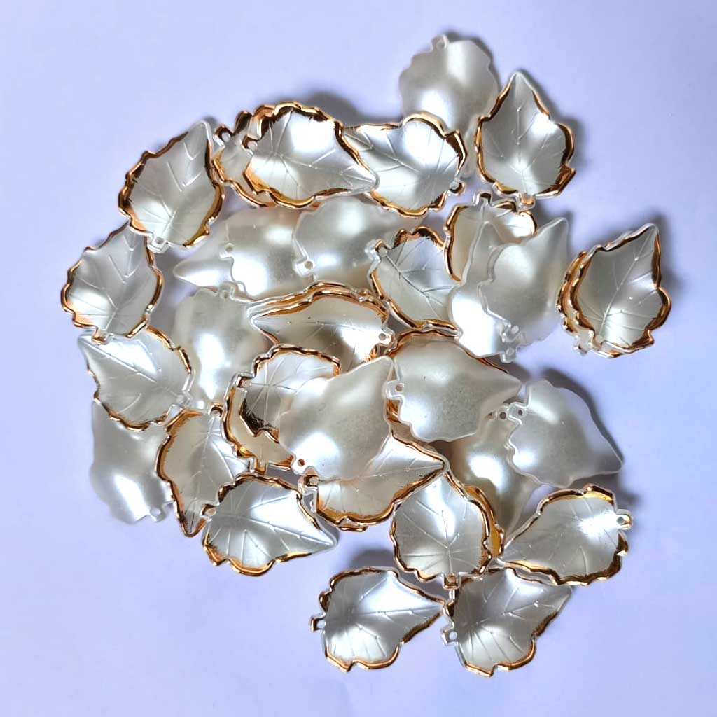 Acrylic Flower Leaf Gold Frame 50gram (TR960)