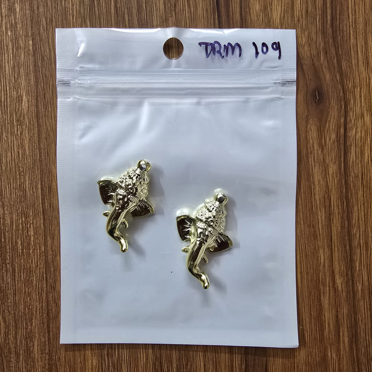 Ganesha Gold Idol Golden Small (6pc)