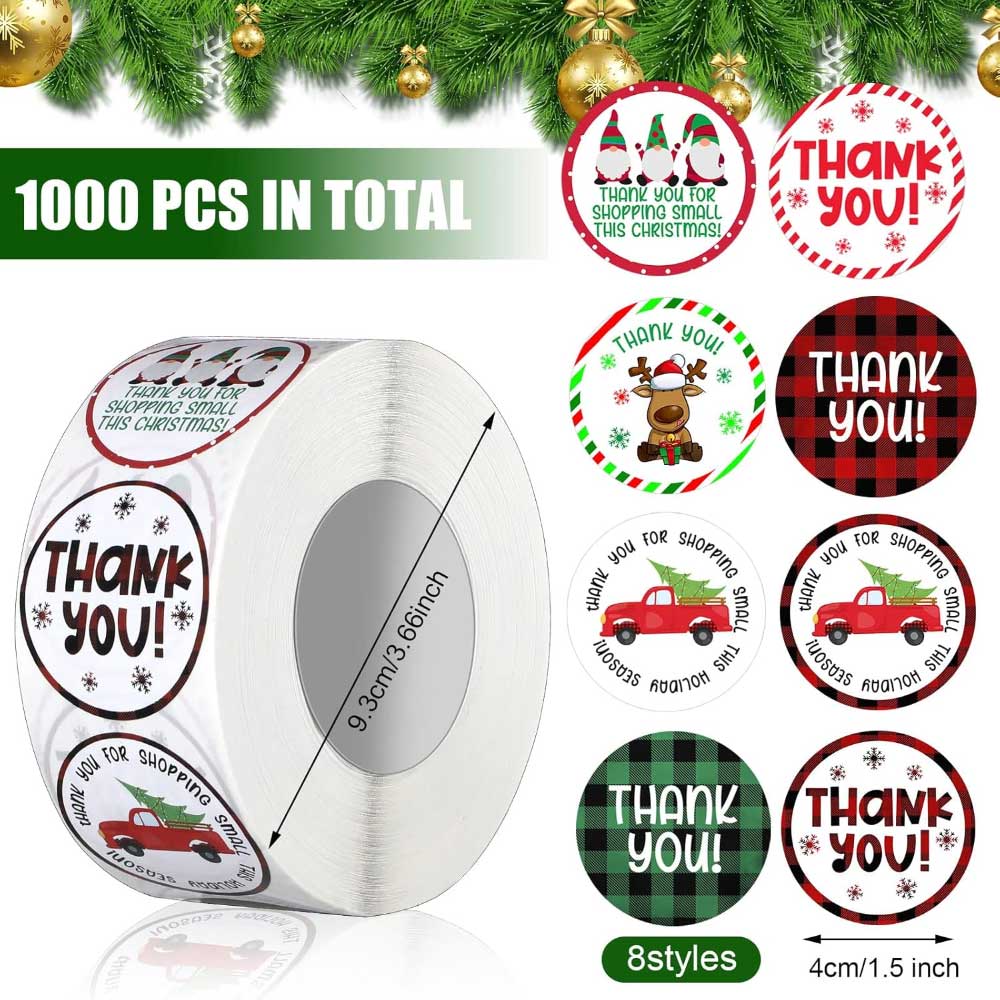 Candle Jar Thank You Sticker 1000pcs (TR1232)
