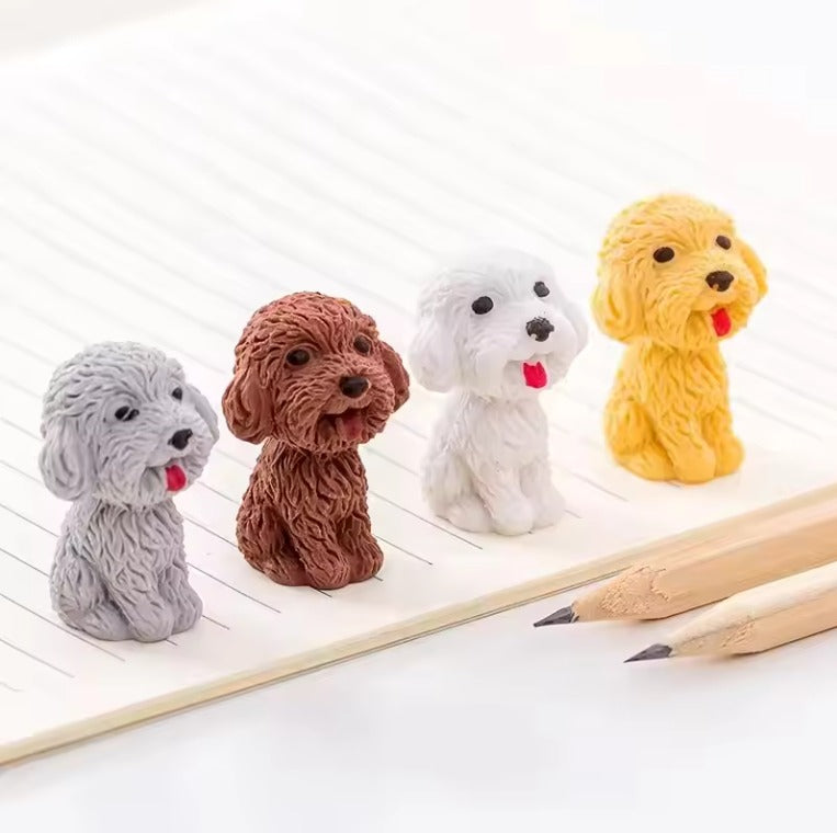 3D Puppy Eraser (Pack Of 4)