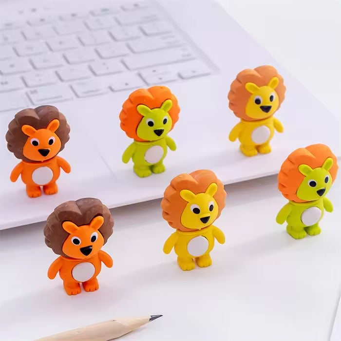 3D Lion Eraser (Pack Of 3)