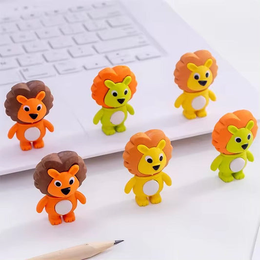 3D Lion Eraser (Pack Of 3)