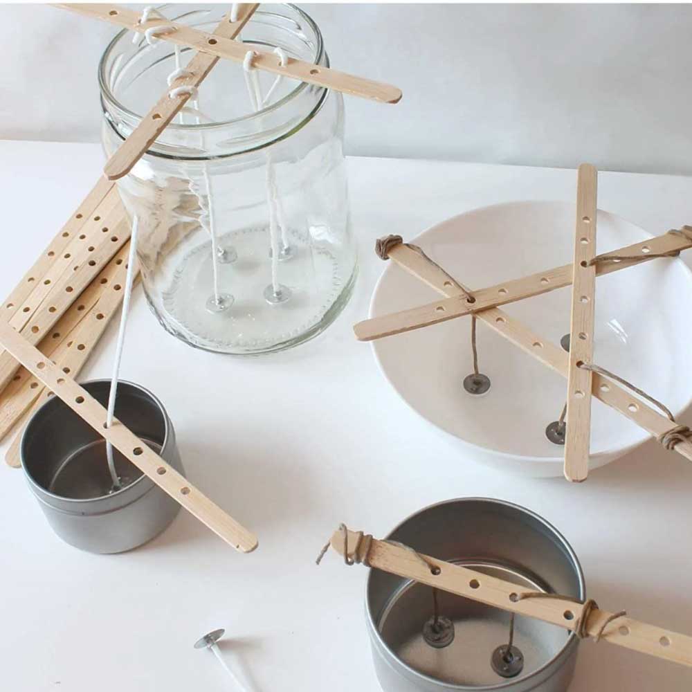 Candle Wick Holder Wooden with Multi Hole 10pc (TR1107) 2