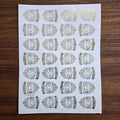 All God Symbols Embossed Insert Sticker Sheet A/4 (TR448)