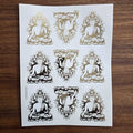 All God Symbols Embossed Insert Sticker Sheet A/4 (TR450)