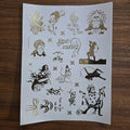 All God Symbols Embossed Insert Sticker Sheet A/4 (TR452)