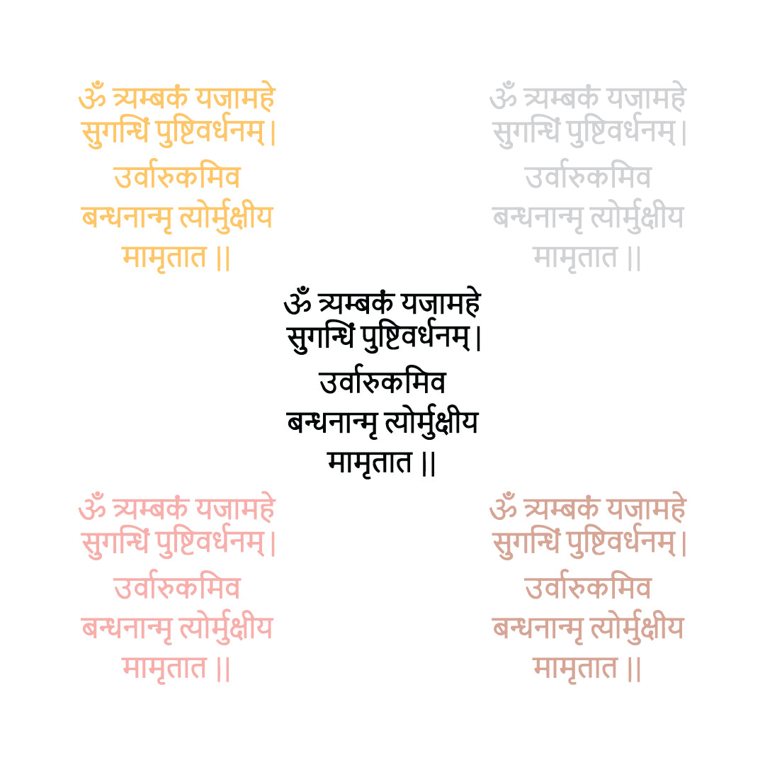 Acrylic Maha Mrutyunjaya Mantra Set