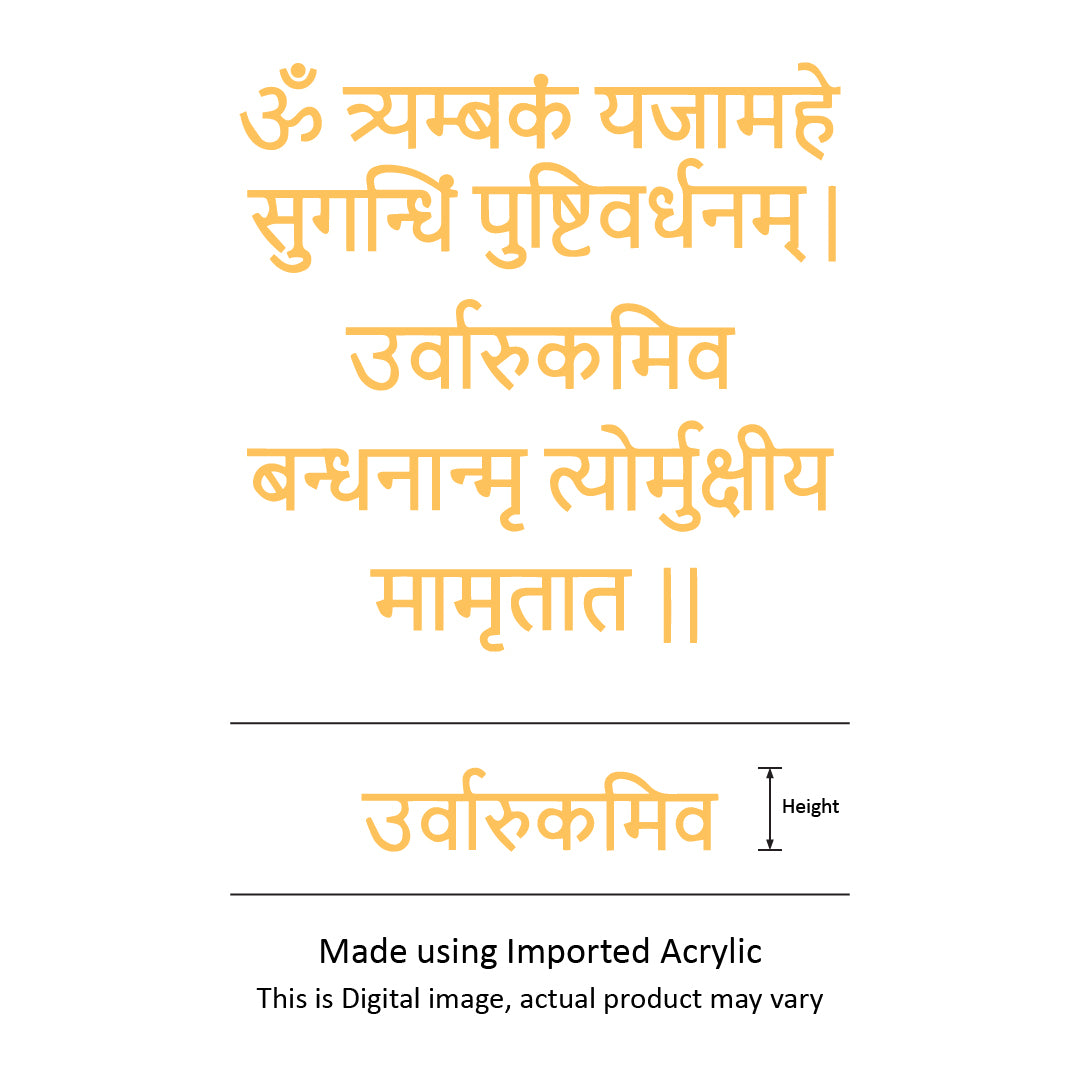 Acrylic Maha Mrutyunjaya Mantra Set