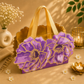 Kenzio purple Scodix printed MDF gift box with handle - closed view