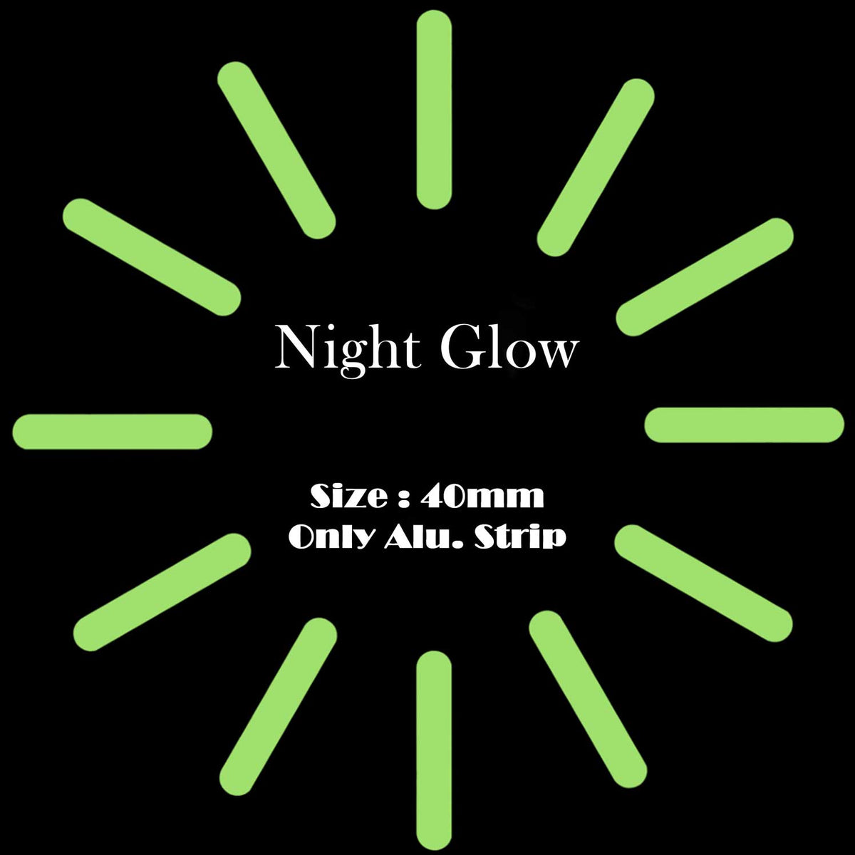 Night Glow Wall Clock Aluminum Strip