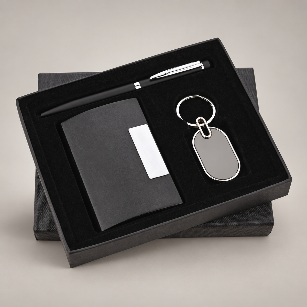 Corporate gift set 125: Pen, Keychain & Cardholder