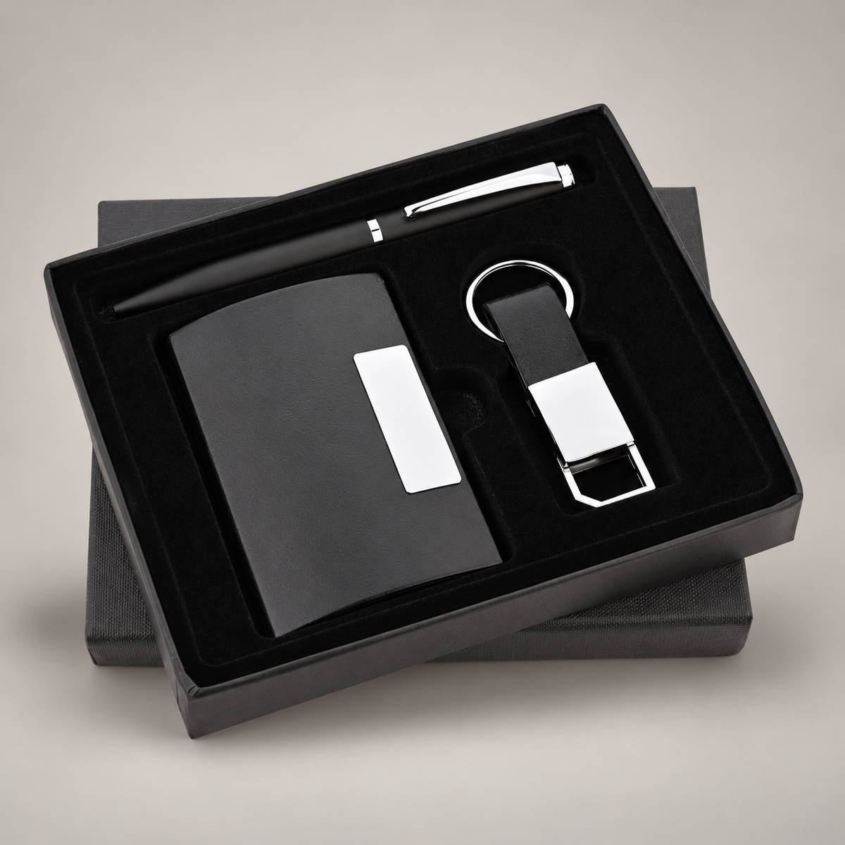 Corporate gift set 127: Pen, Keychain & Cardholder