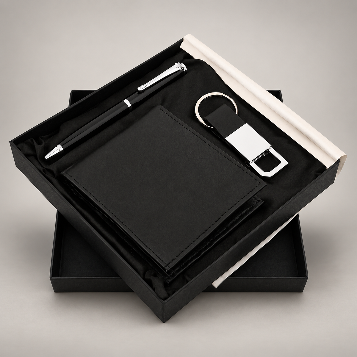 Corporate gift set 130: Pen, Keychain & Wallet