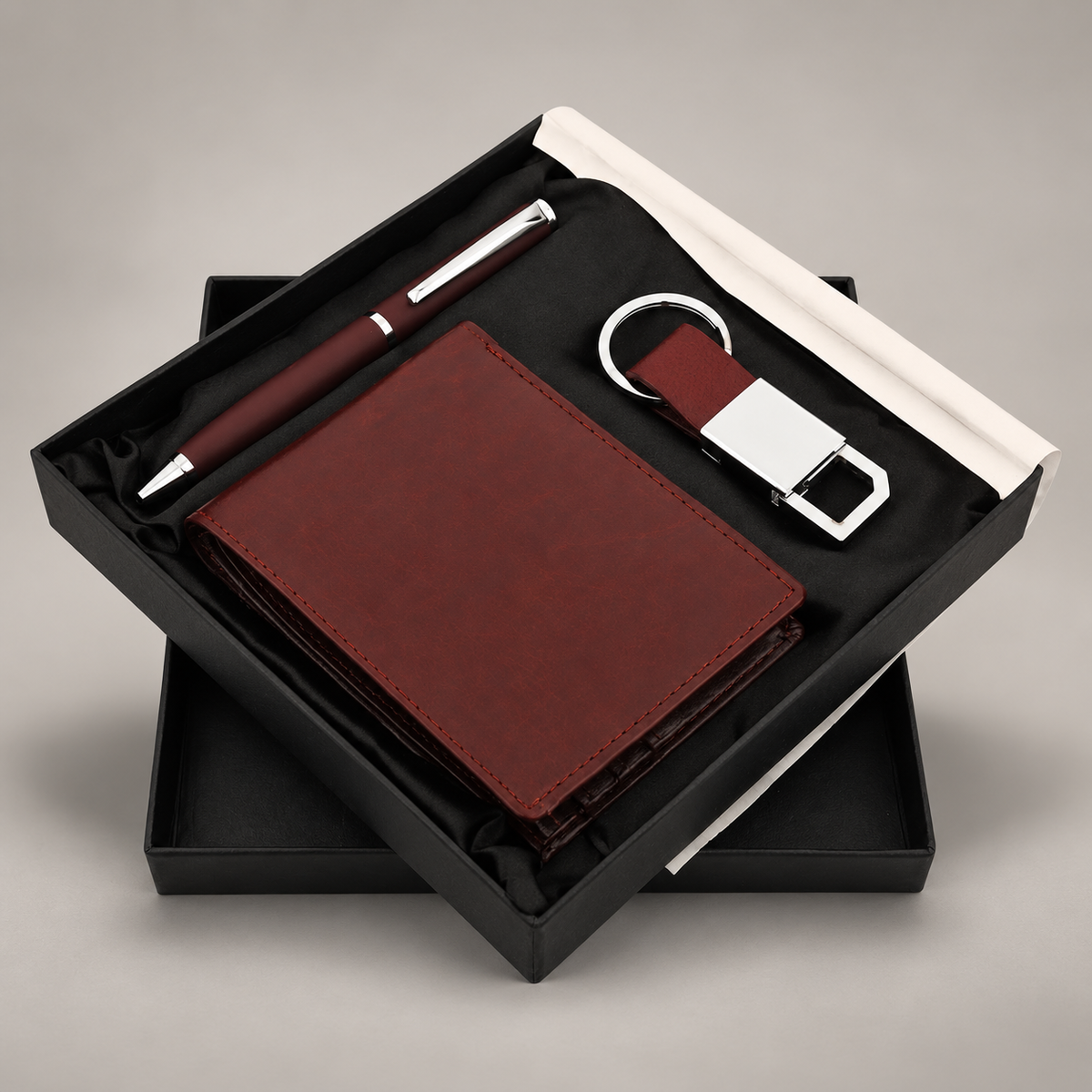 Corporate gift set 131: Pen, Keychain & Wallet