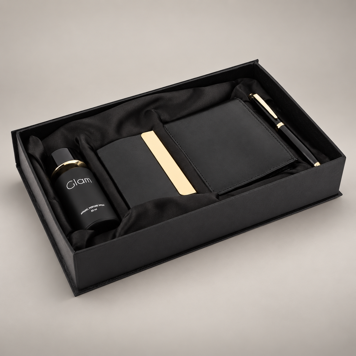 Corporate gift set 135: Pen, Wallet, Cardholder & Unisex Perfume
