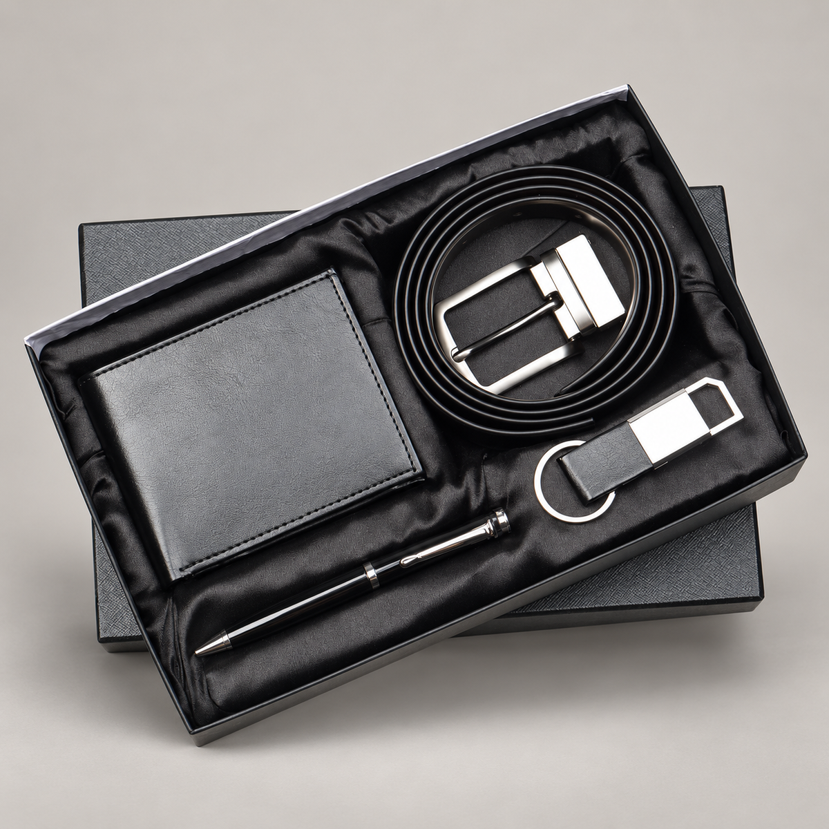 Corporate gift set 137: Pen, Wallet, Belt & Keychain