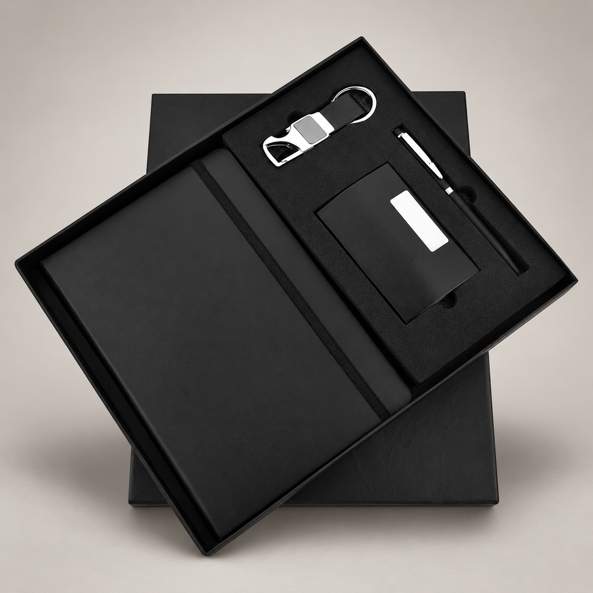 Corporate gift set 159: Pen, Diary, Keychain & Cardholder