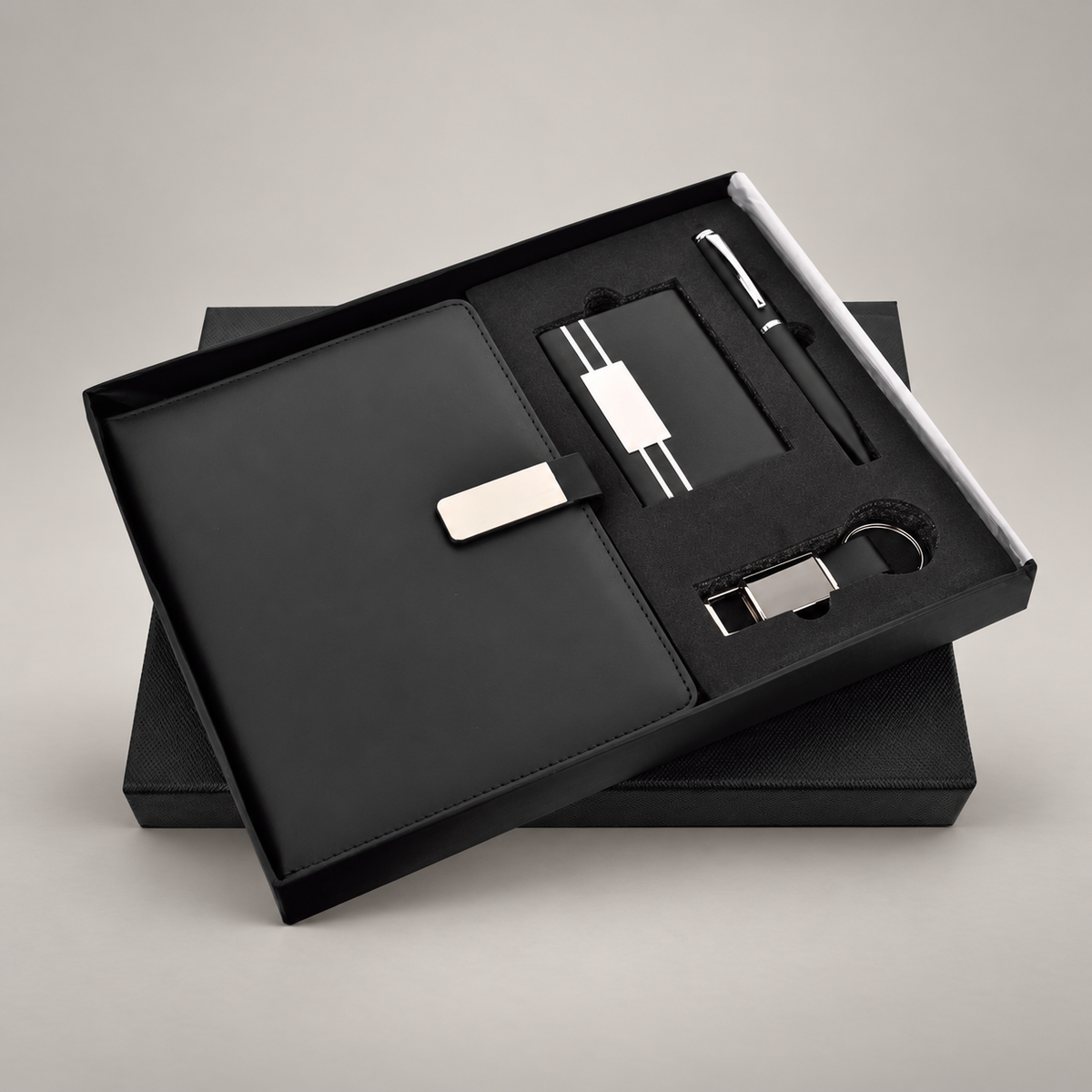 Corporate gift set 231: Pen, Diary & Keychain